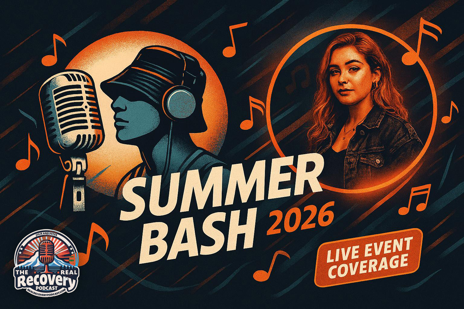 Event poster for the 2026 Summer Bash featuring Skyler Ray and Kala Mulcahy live in concert, presented by 4D Recovery — June 13, 2026, 2–5 PM, 7201 NE 18th Street, Vancouver, WA 98660