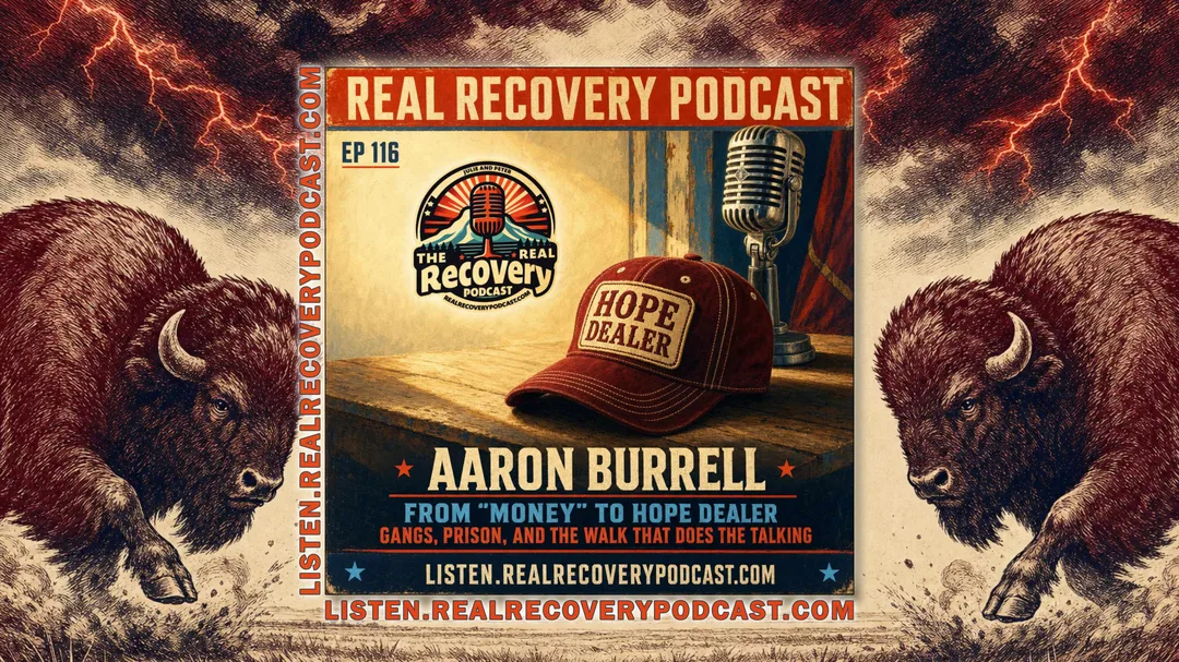 Aaron Burrell, a man in long-term recovery and a peer support worker, joins hosts Julie and Peter on Episode 116 of the Real Recovery Podcast to share his journey from a Salem, Oregon gang heritage and two prison bids to a life of service in Portland.